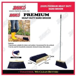 (2029) PREMIUM HEAVY DUTY HARD BROOM